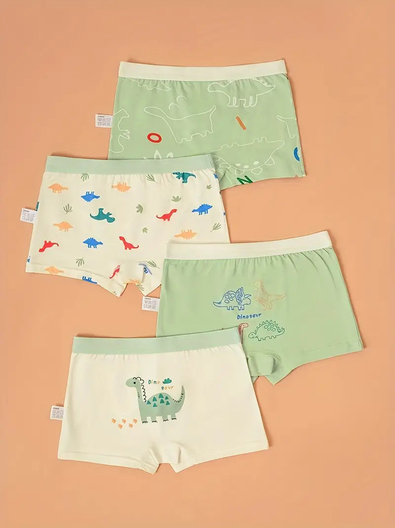 Wolkje™ Cartoon Boxershorts voor Jongens | 4 stuks