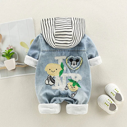 Wolkje™ Denim Mickey Romper