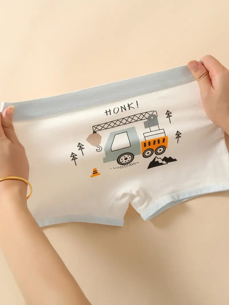 Wolkje™ Cartoon Boxershorts voor Jongens | 4 stuks