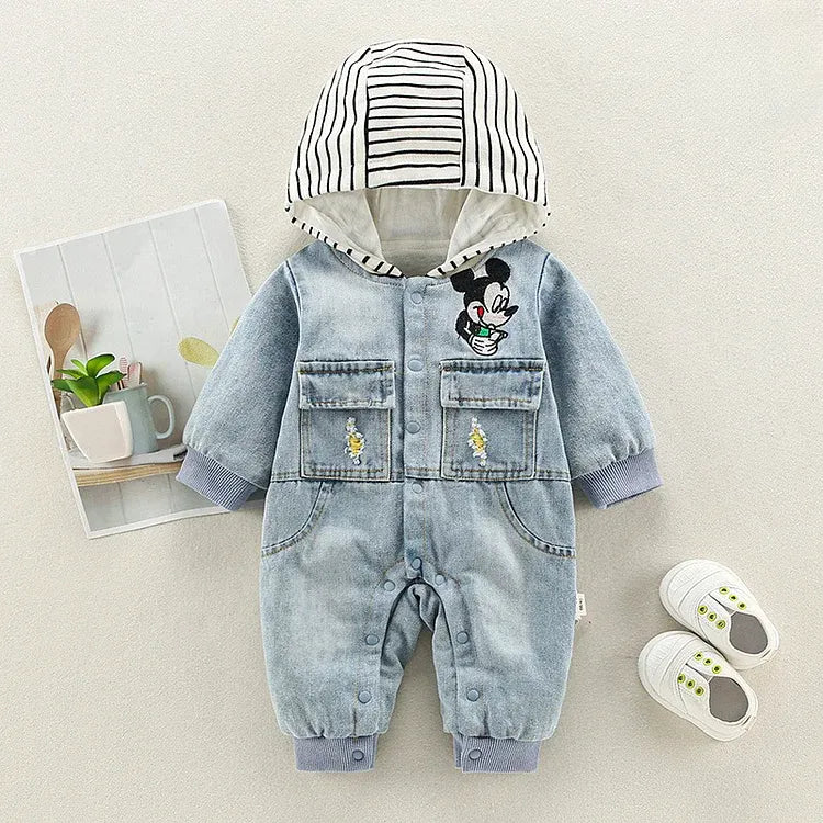 Wolkje™ Denim Mickey Romper