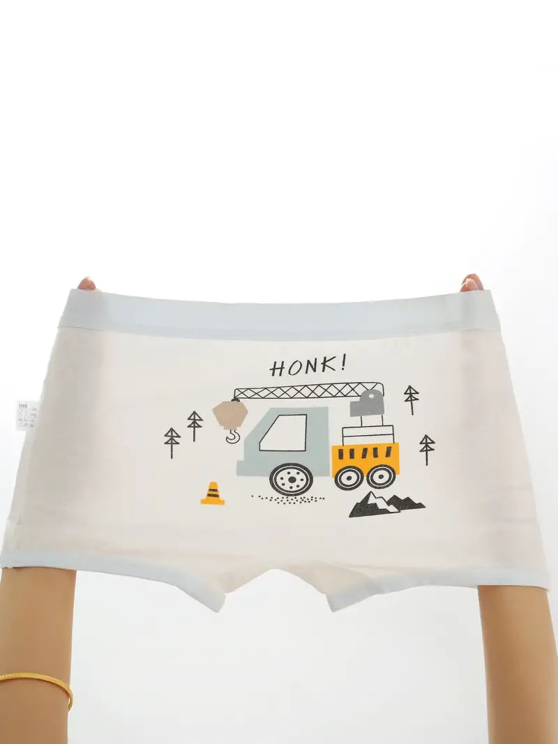 Wolkje™ Cartoon Boxershorts voor Jongens | 4 stuks